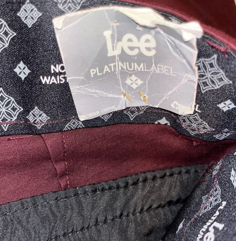 Lee Platinum Label No-Gap Waistband Dress Pants Women’s Sz 2 Short Maroon - Picture 7 of 11